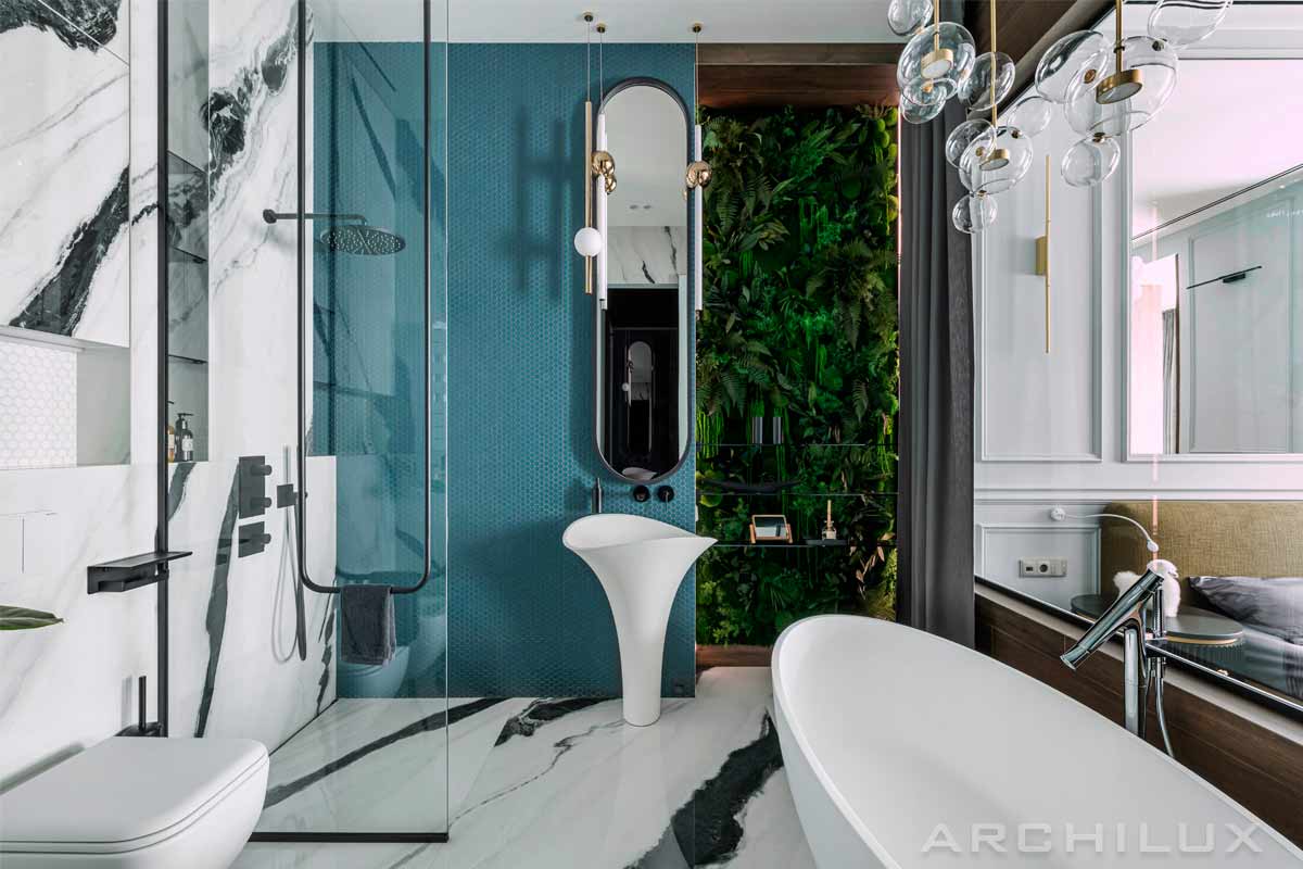 Дизайн ванной комнаты с душем. Дизайны интерьера
